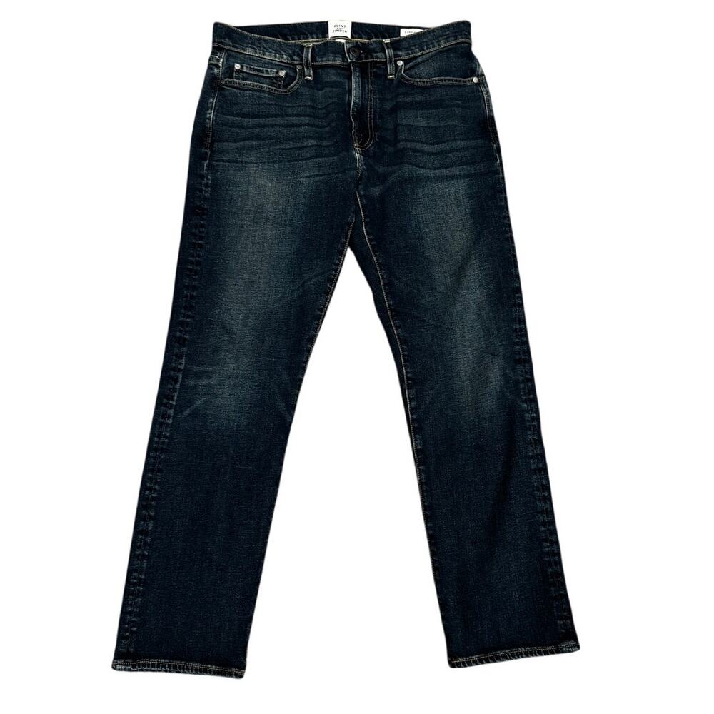 Men's Straight Dark Wash Jeans - Classic Straight Fit